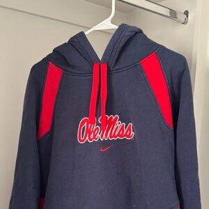 Nike Navy and Red Ole Miss Hoodie